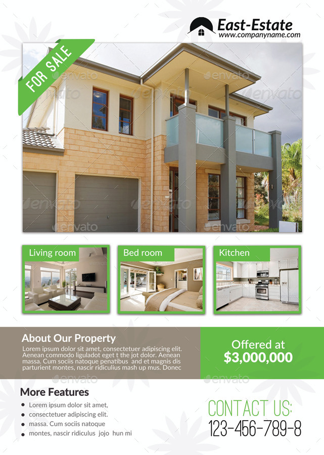 A4 Real Estate Flyer by designhub719 | GraphicRiver